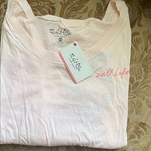 Salt Life Light Pink Logo Crewneck Tee